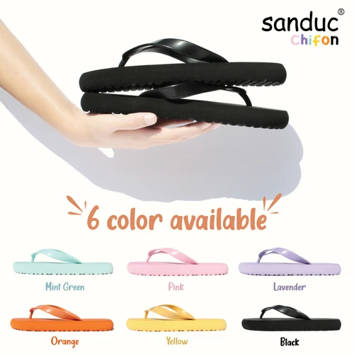 Sanduc Chifon Unisex Comfort Soft EVA Colorful Flip Flops READY STOCK - 6 Colors — image 1 of 10