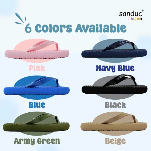 Sanduc Chifon Massage Unisex Comfort Soft EVA Colorful Flip Flops READY STOCK — image 1 of 11
