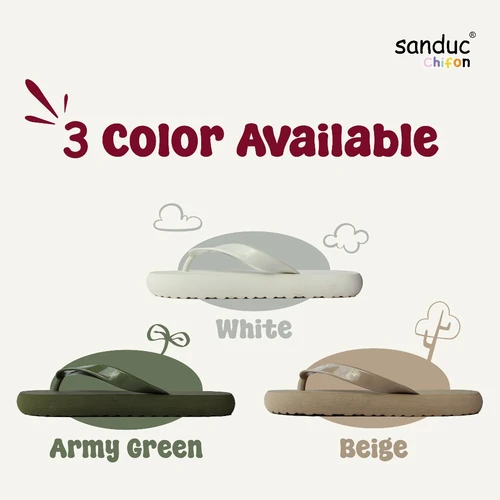 "Woodland Series" Sanduc Chifon Unisex Comfort Soft EVA Colorful Flip Flops - 3 Colors — image 1 of 9